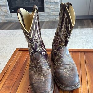 Durango Lady Rebel Brown Dark Purple Cowboy Boots